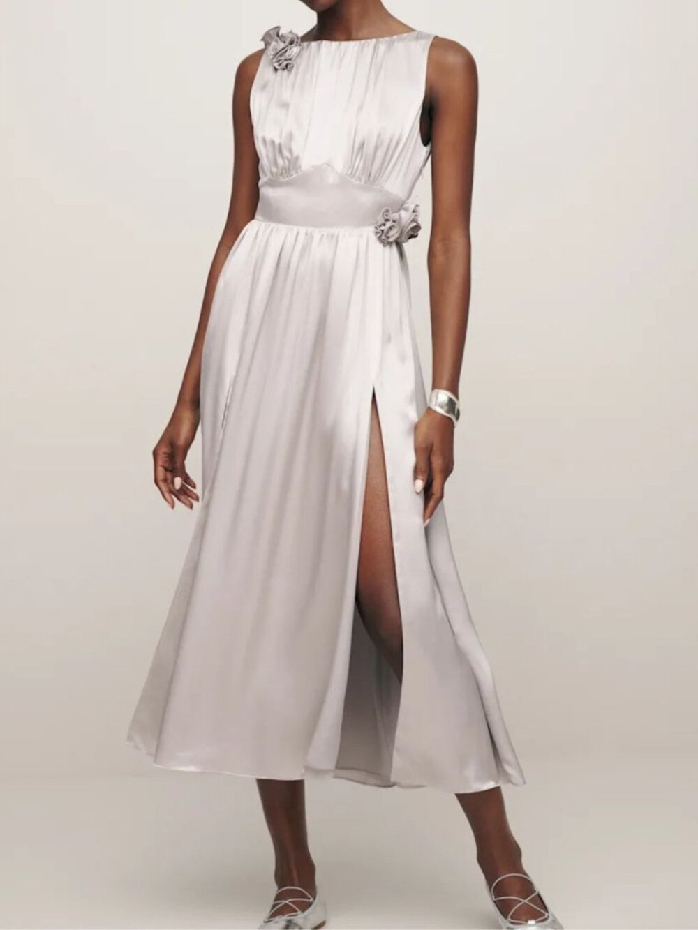 NWT Reformation x New York City Ballet Flor Dress | Moonlight Silver 2